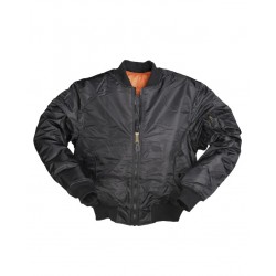  US FLIGHT JACKET "MA1 STYLE" MIL-TEC BLACK