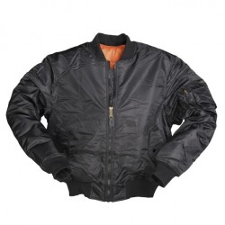  US FLIGHT JACKET "MA1 STYLE" MIL-TEC BLACK