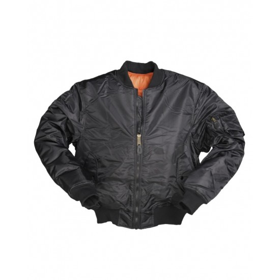  US FLIGHT JACKET "MA1 STYLE" MIL-TEC ΜΑΥΡΟ